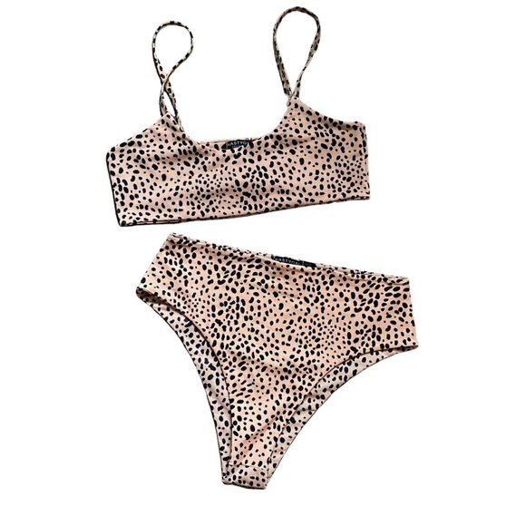 nasty gal Other - Nasty Gal Bikini Set, Pink Leopard Print | Size US 10